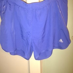 Woman's athletic purple Adidas running shorts XL